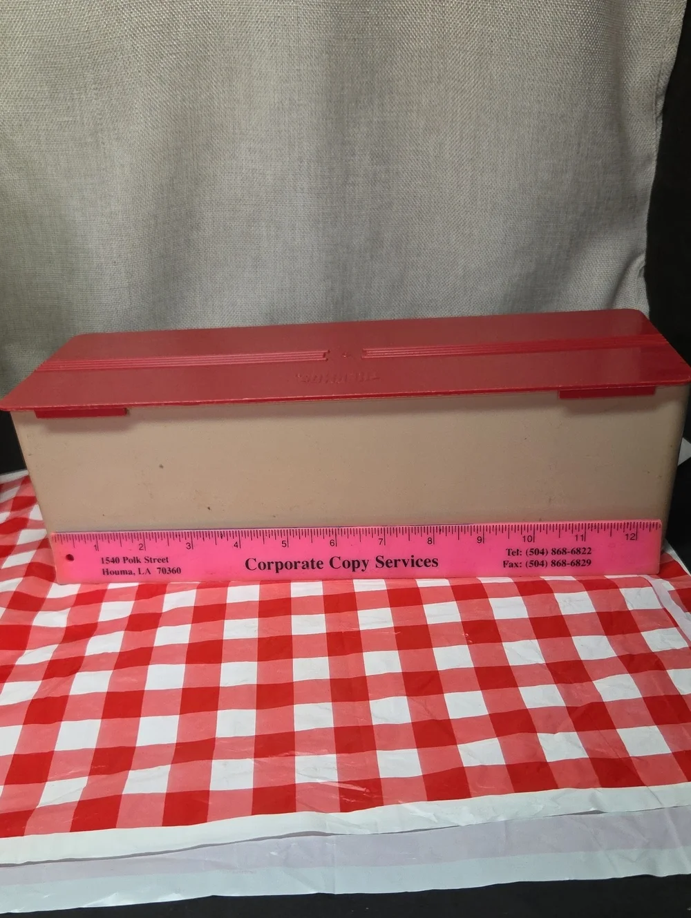 Vintage‎ Thermos Outing Picnic Set Red Tan